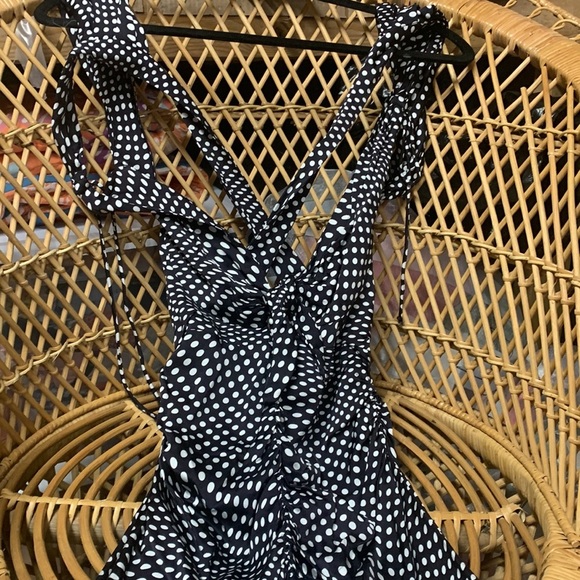 NWOT Beth Midi Dress in Black and White Polka Dots XS - Picture 7 of 10